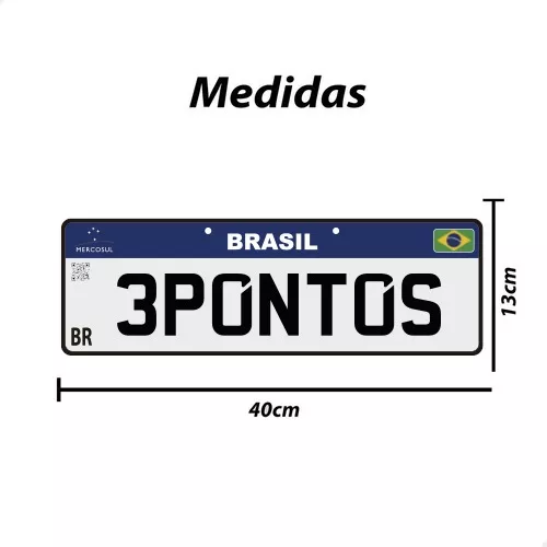 Medidas da Placa